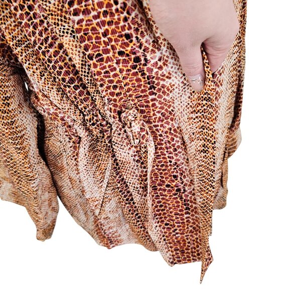 MKT Studio Snake Print Tie Cinch Long Sleeve Cardigan Sz XL 42 - Picture 3 of 11